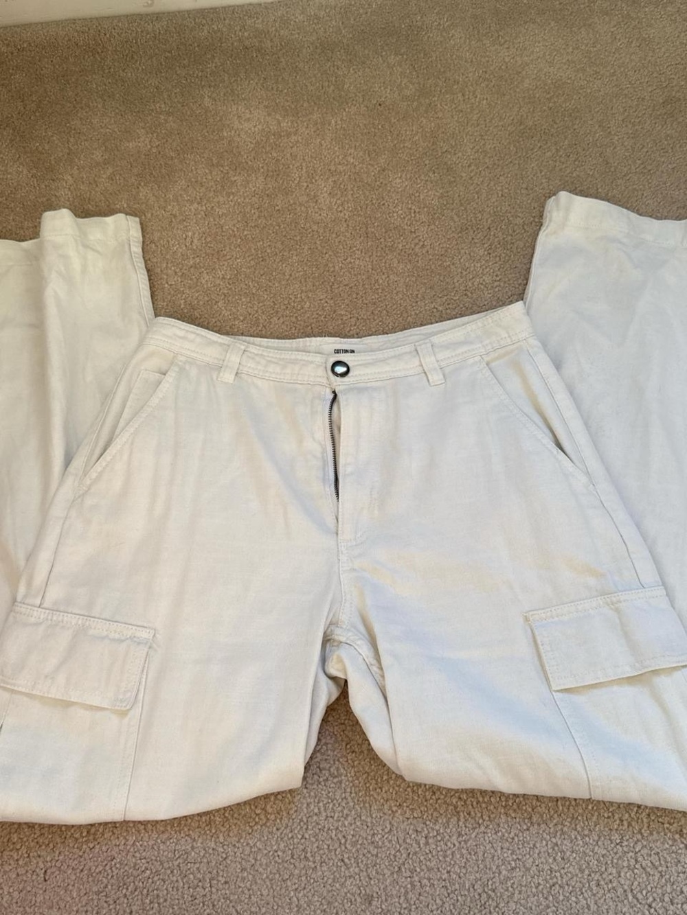 Cotton On Women’s Cargo Pants - White
